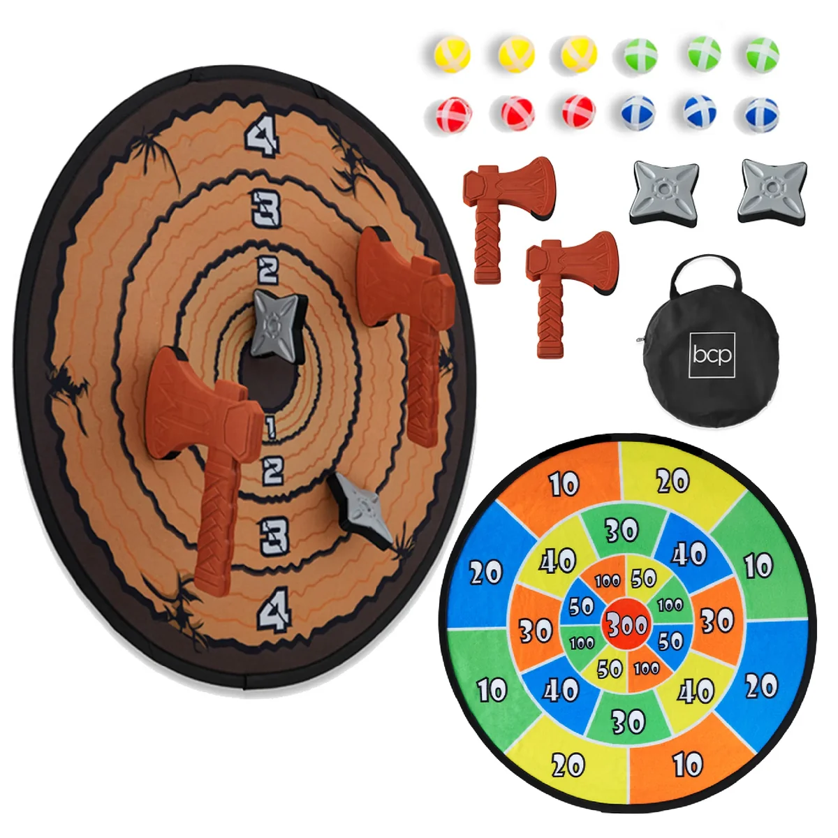 Best Choice Products Double-Sided Dart Board & Sticky Ball Game