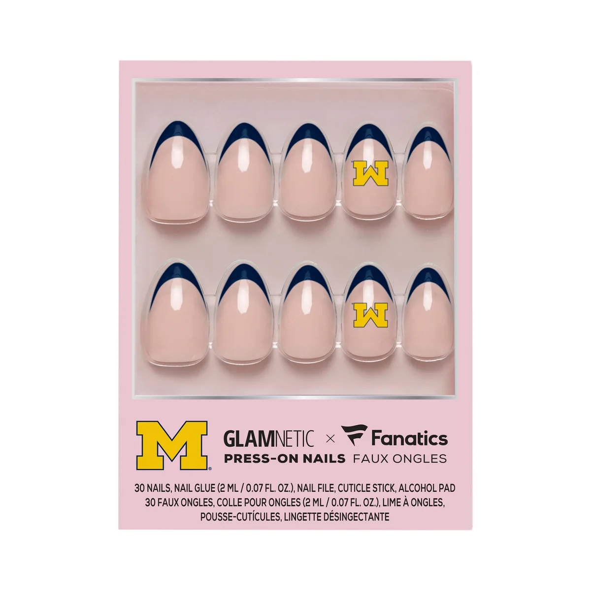 Glamnetic x Fanatics Michigan Wolverines Nail Kit